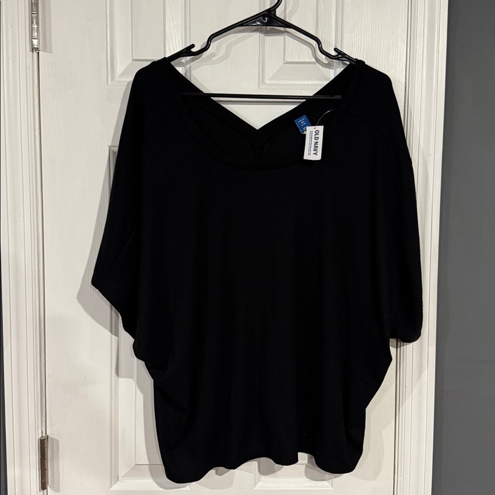 NWT Old Navy Black Jack UltraLite Rib-Knit Tie-Back T-Shirt